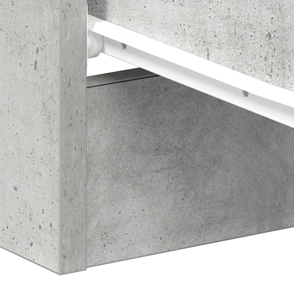 sengebord 38x35x56 cm konstrueret træ betongrå