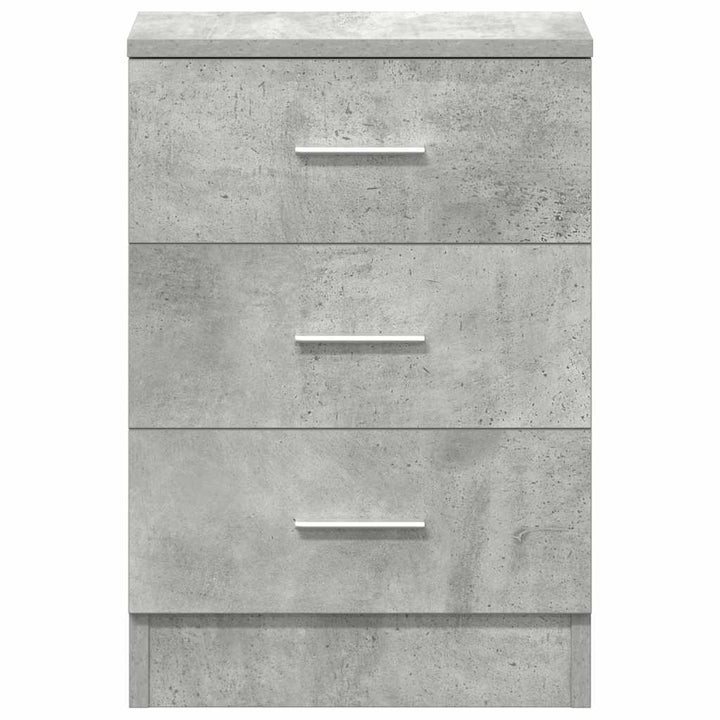 sengeborde 2 stk. 38x35x56 cm konstrueret træ betongrå