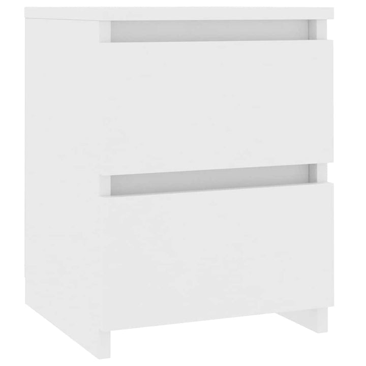 sengeborde 2 stk. 30x30x40 cm konstrueret træ hvid