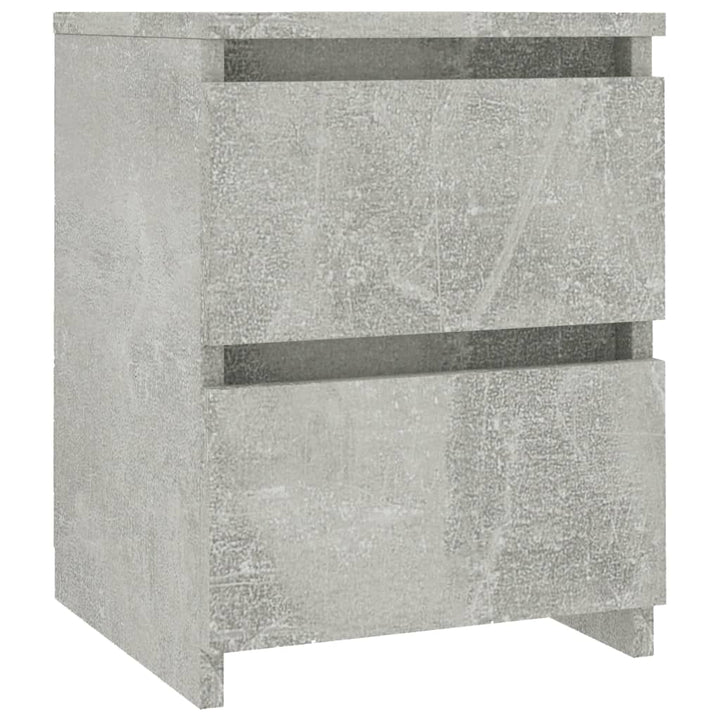 sengebord 30x30x40 cm konstrueret træ betongrå