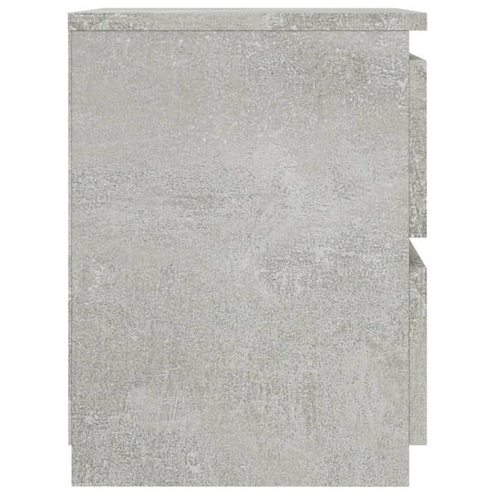 sengebord 30x30x40 cm konstrueret træ betongrå