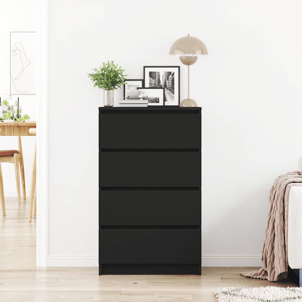 skænk 60x35x98,5 cm konstrueret træ sort