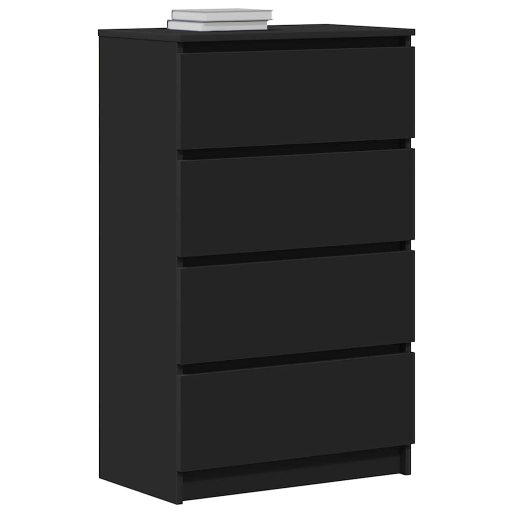 skænk 60x35x98,5 cm konstrueret træ sort