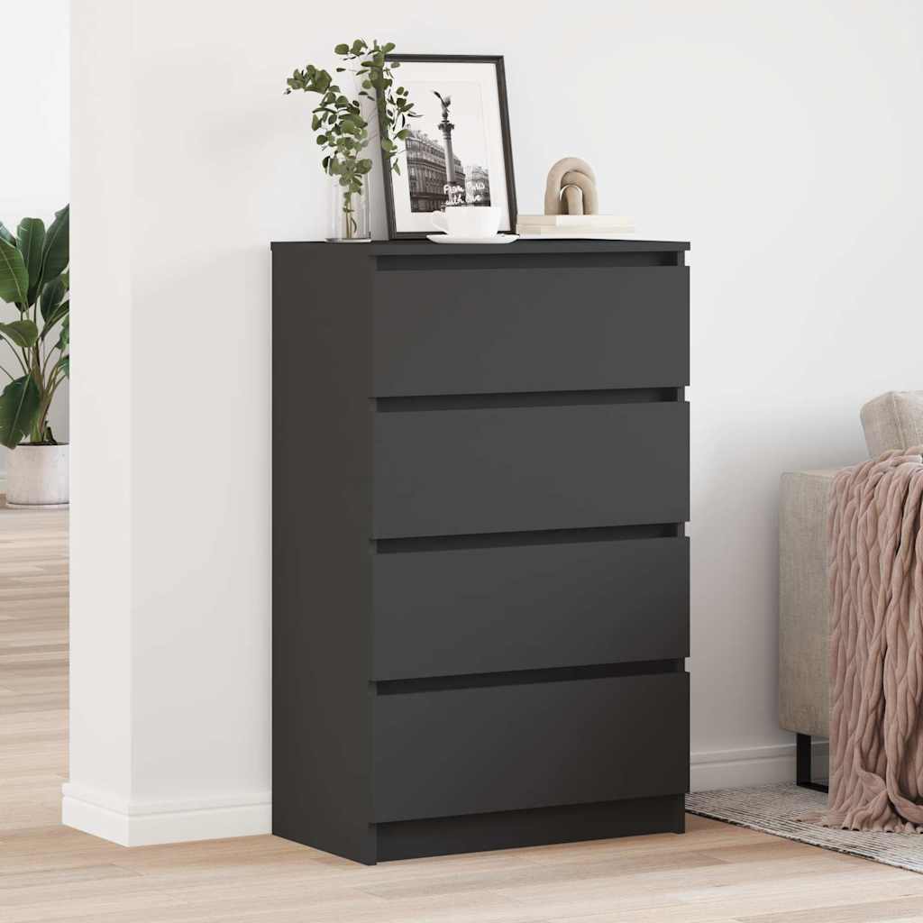 skænk 60x35x98,5 cm konstrueret træ sort