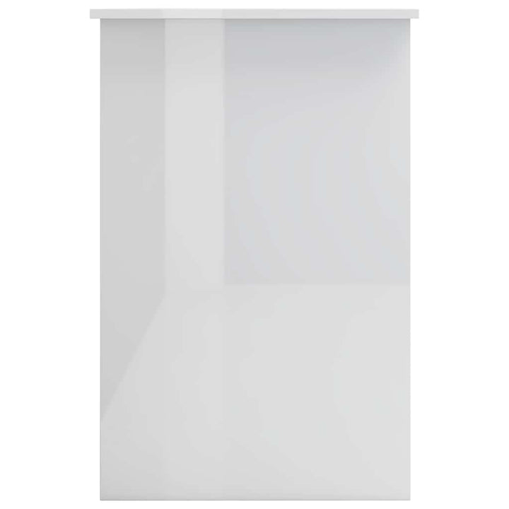 skrivebord 100x50x76 cm konstrueret træ hvid højglans
