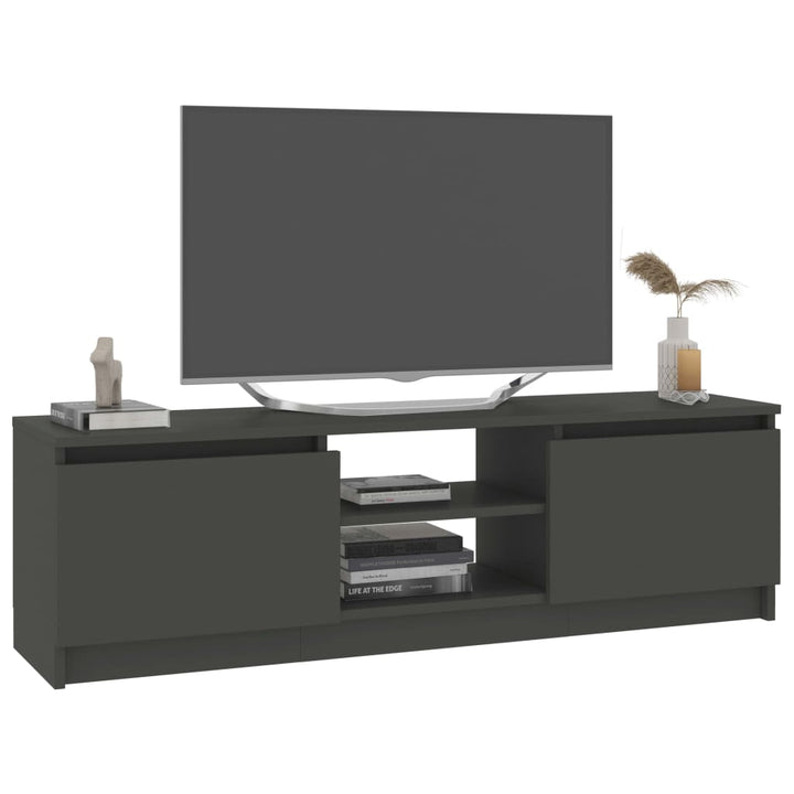 tv-skab 120x30x35,5 cm konstrueret træ grå
