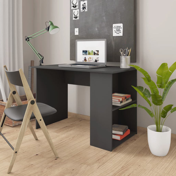 skrivebord 110x60x73 cm konstrueret træ grå