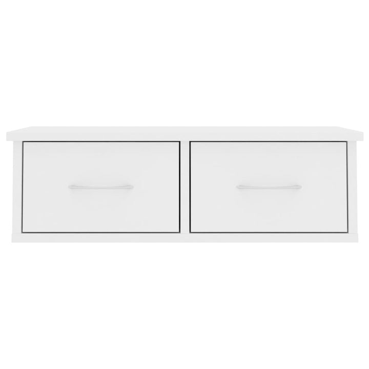 væghængt skuffe 60x26x18,5 cm konstrueret træ hvid