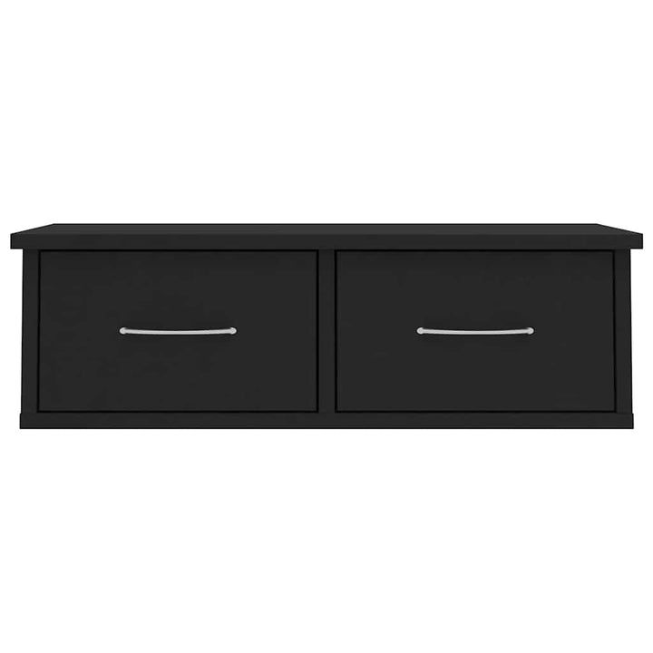 væghængt skuffe 60x26x18,5 cm konstrueret træ sort