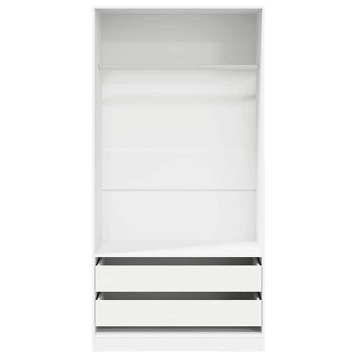 klædeskab 100x50x200 cm konstrueret træ hvid