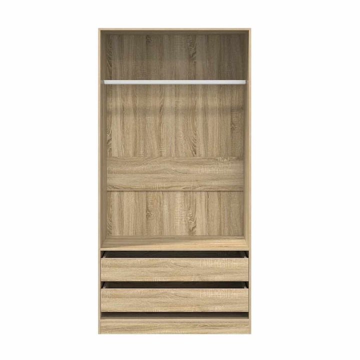 klædeskab 100x50x200 cm konstrueret træ sonoma-eg