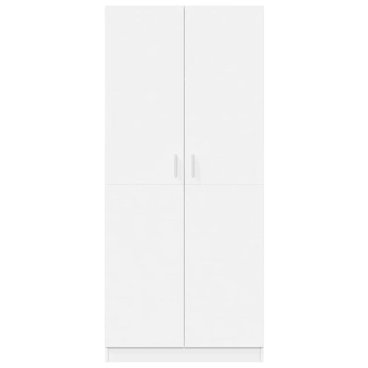 klædeskab 80x52x180 cm konstrueret træ hvid