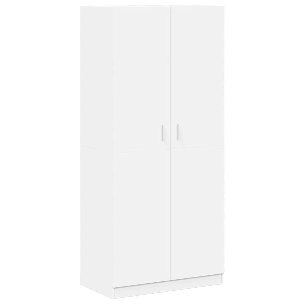 klædeskab 90x52x200 cm konstrueret træ hvid