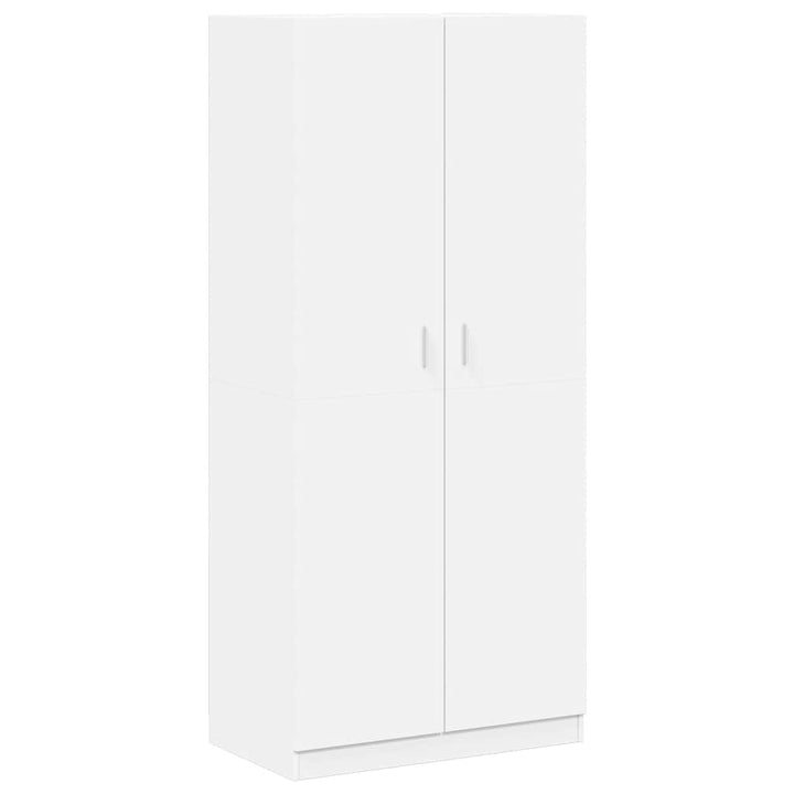 klædeskab 90x52x200 cm konstrueret træ hvid