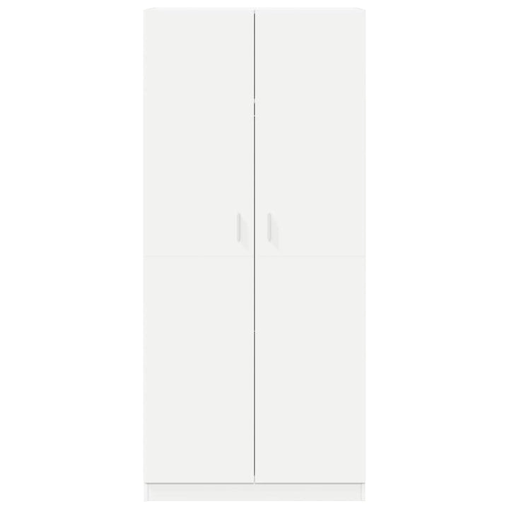 klædeskab 90x52x200 cm konstrueret træ hvid