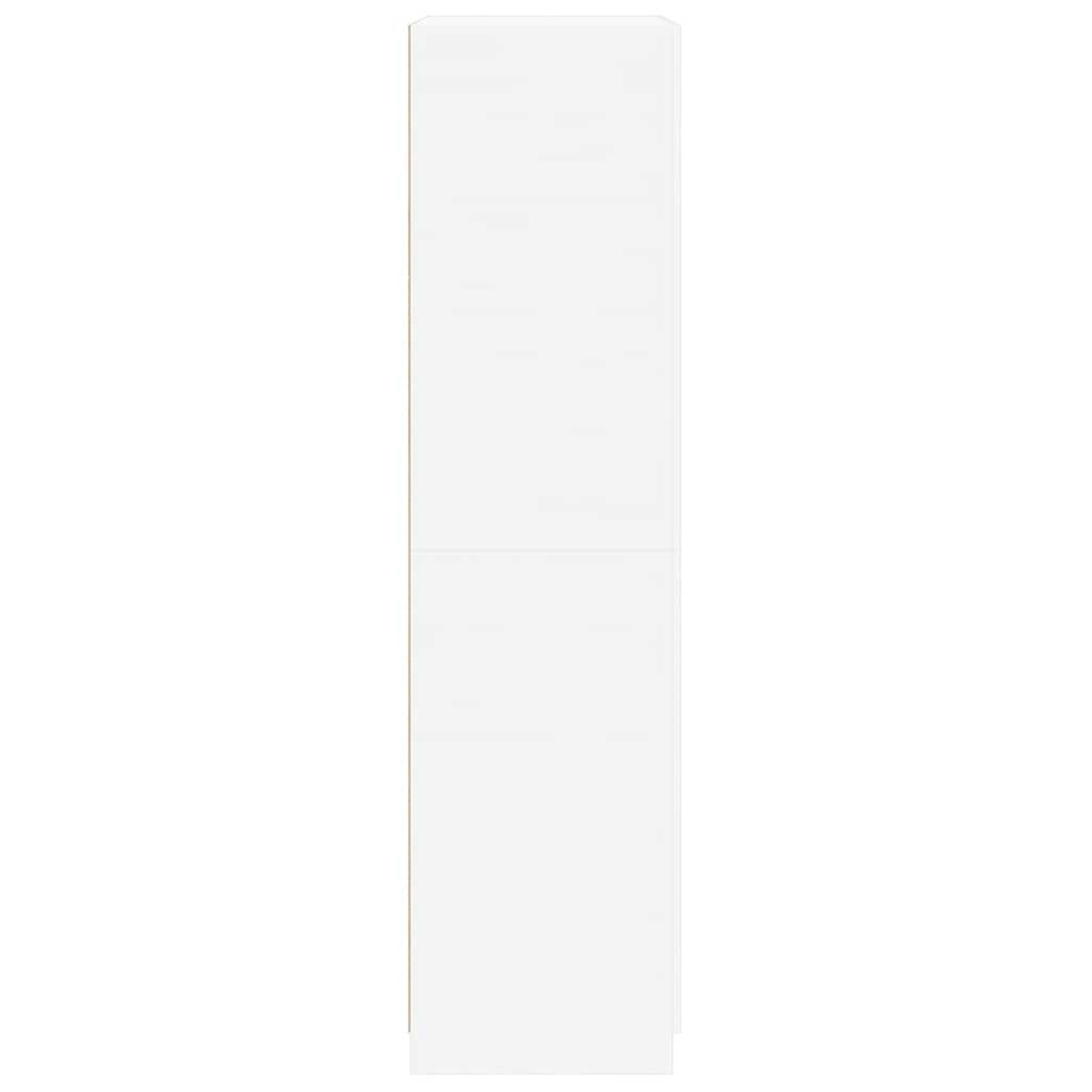 klædeskab 90x52x200 cm konstrueret træ hvid