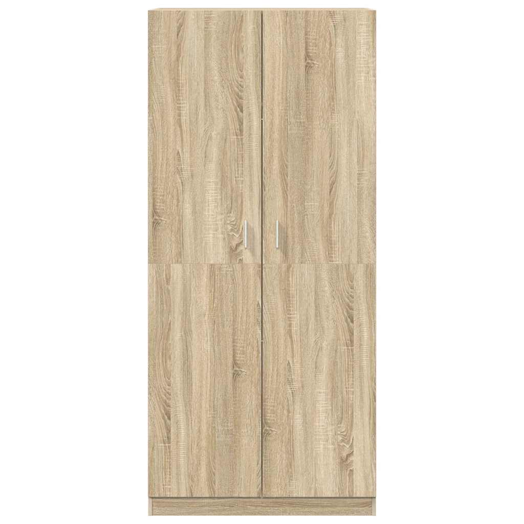 klædeskab 90x52x200 cm konstrueret træ sonoma-eg