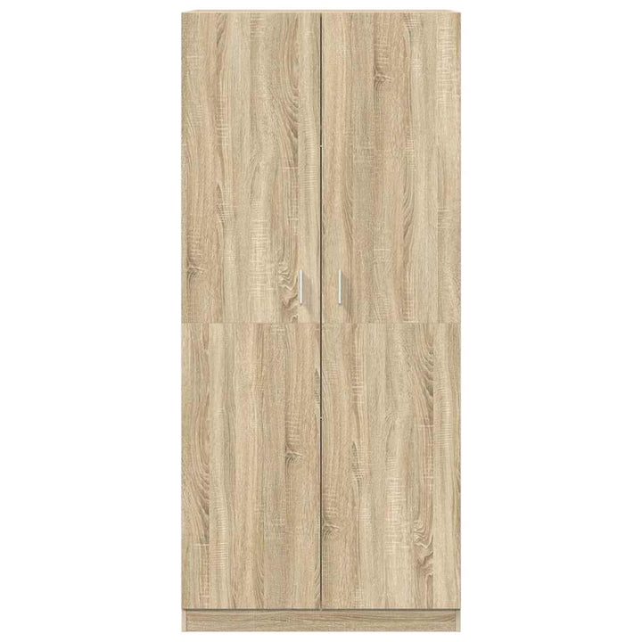 klædeskab 90x52x200 cm konstrueret træ sonoma-eg