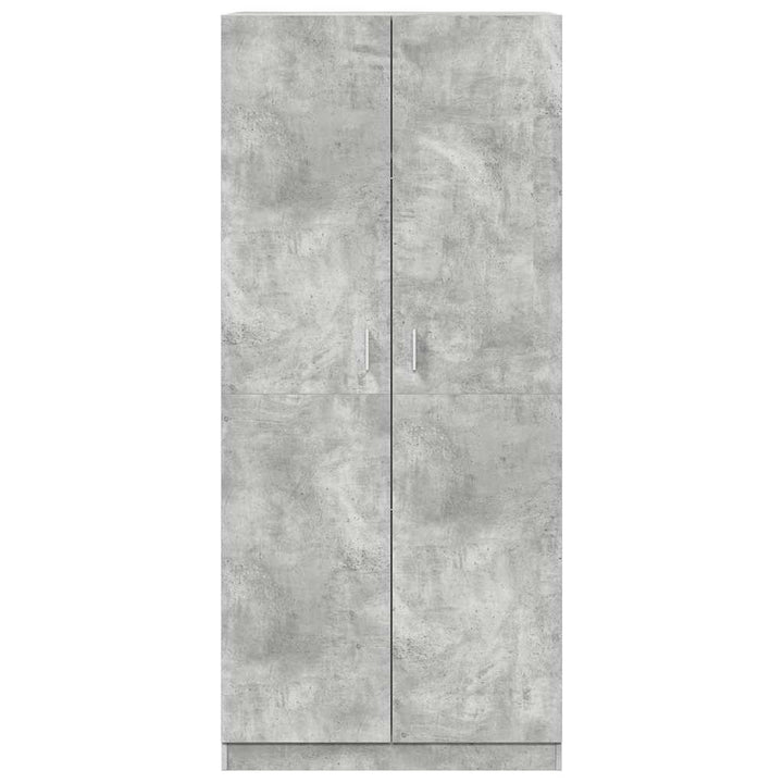 klædeskab 90x52x200 cm konstrueret træ betongrå