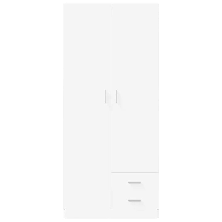 klædeskab 80x52x180 cm konstrueret træ hvid