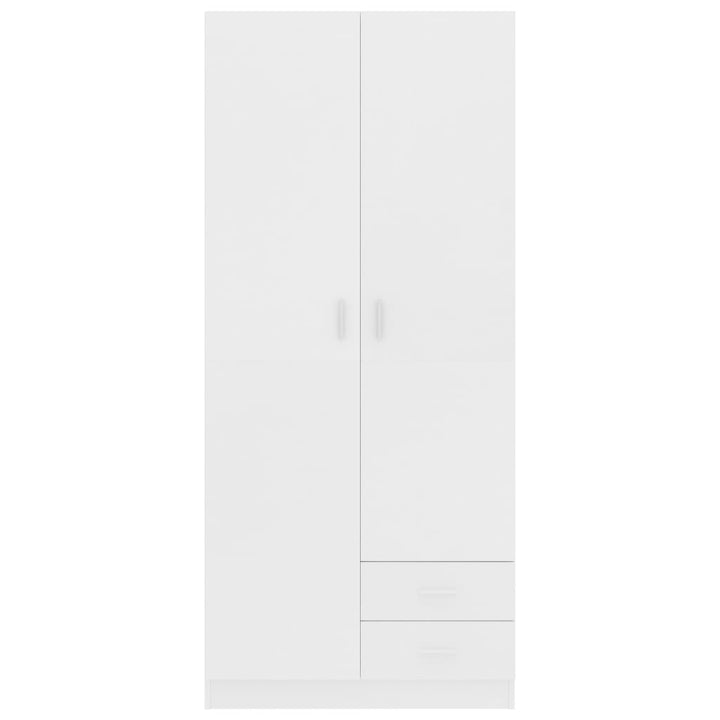 klædeskab 80x52x180 cm konstrueret træ hvid