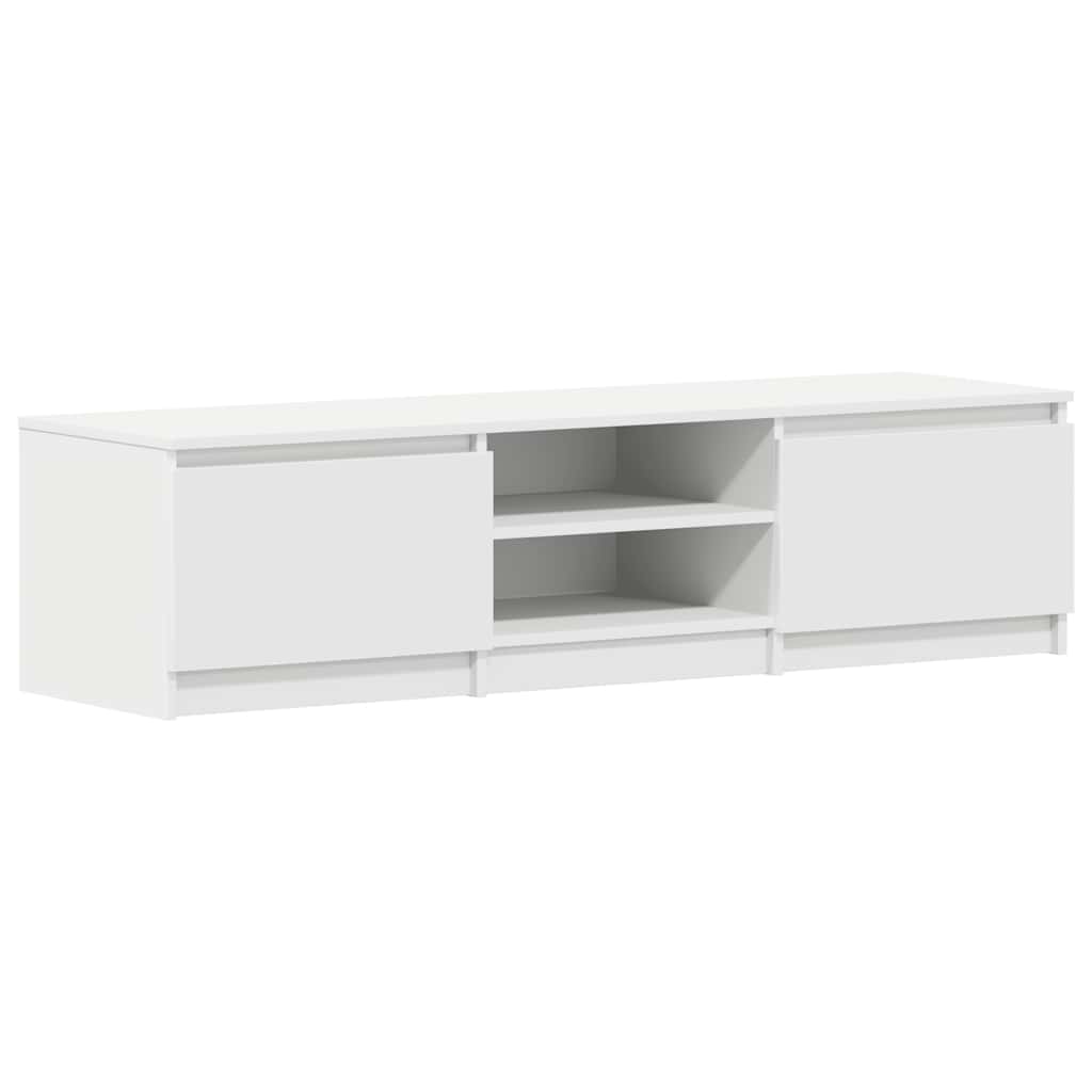 tv-bord 140x40x35,5 cm konstrueret træ hvid