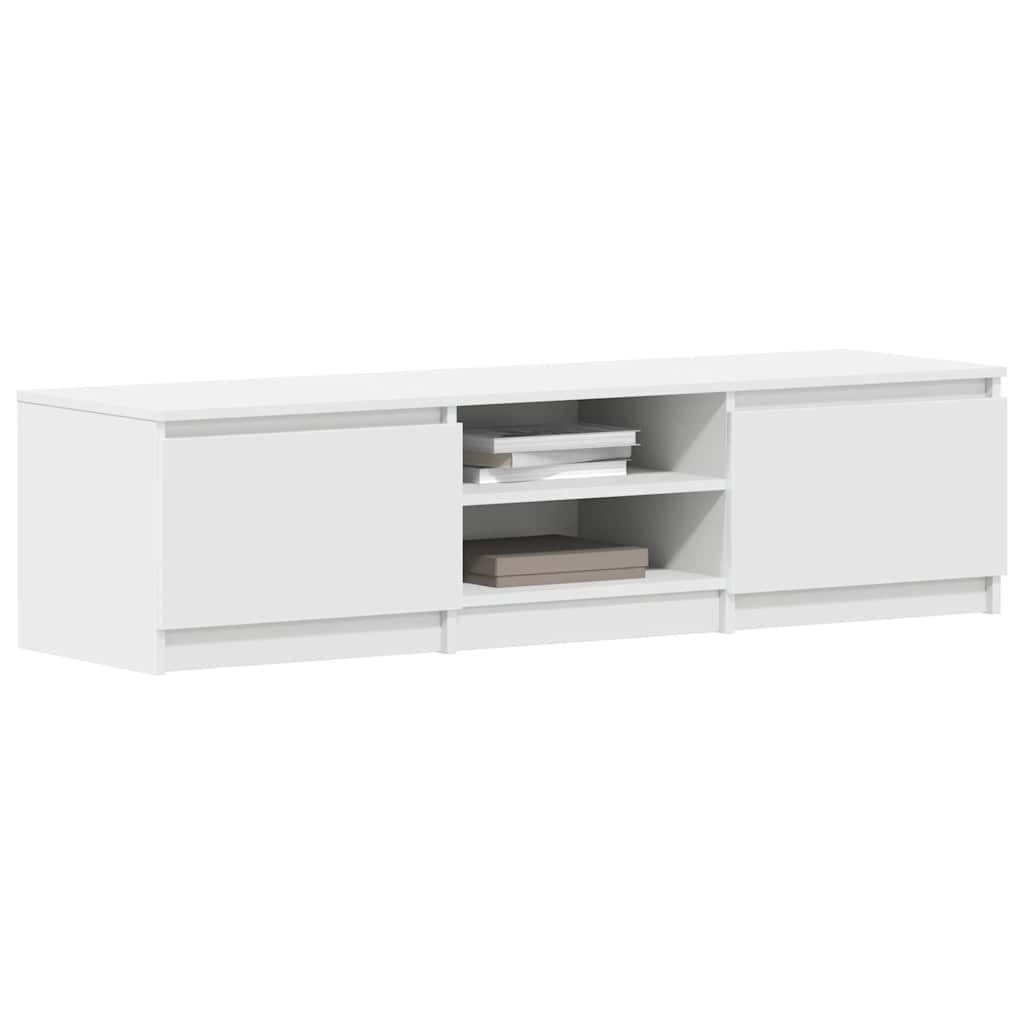 tv-bord 140x40x35,5 cm konstrueret træ hvid