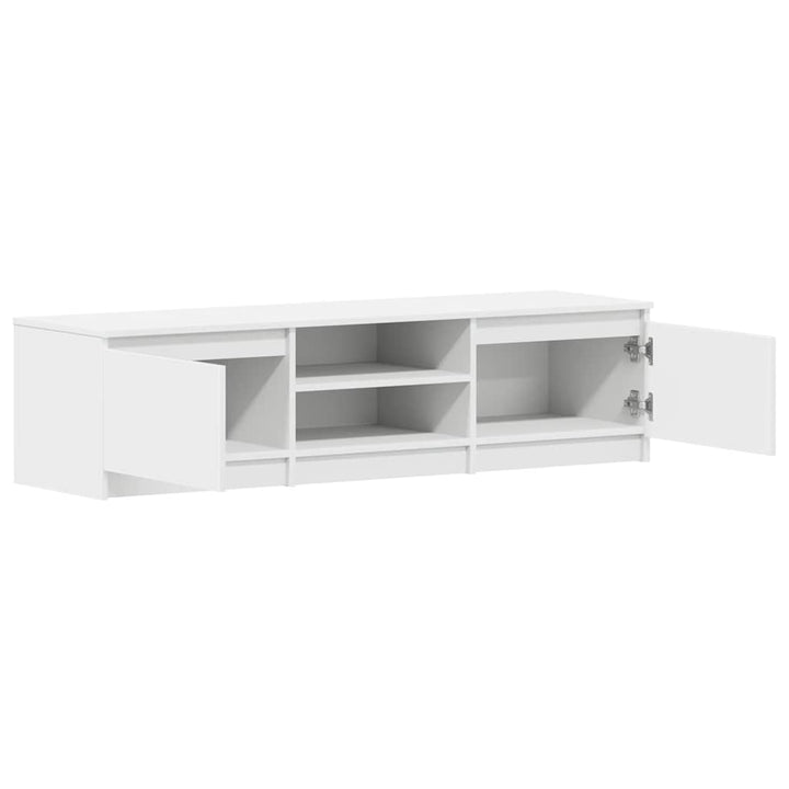 tv-bord 140x40x35,5 cm konstrueret træ hvid