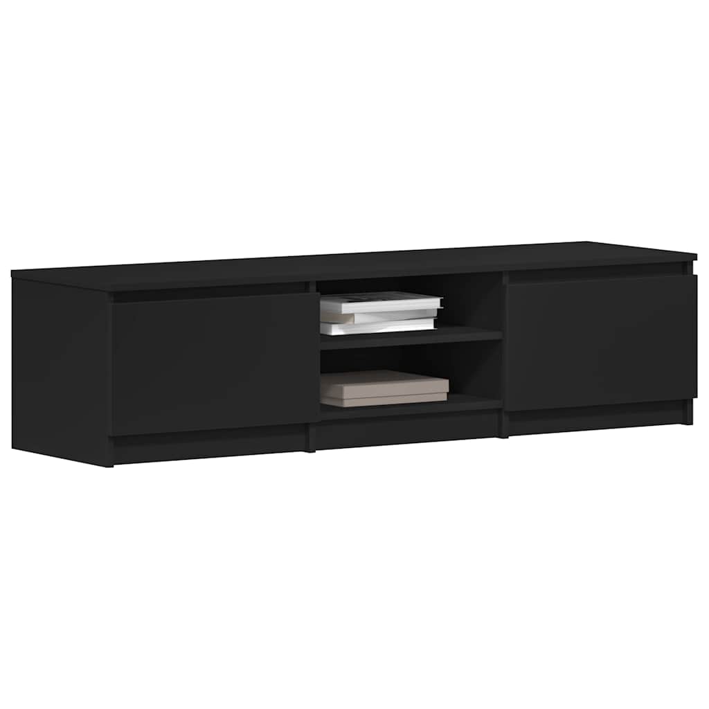 tv-bord 140x40x35,5 cm konstrueret træ sort