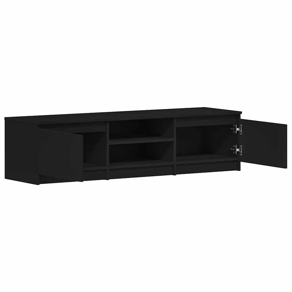 tv-bord 140x40x35,5 cm konstrueret træ sort