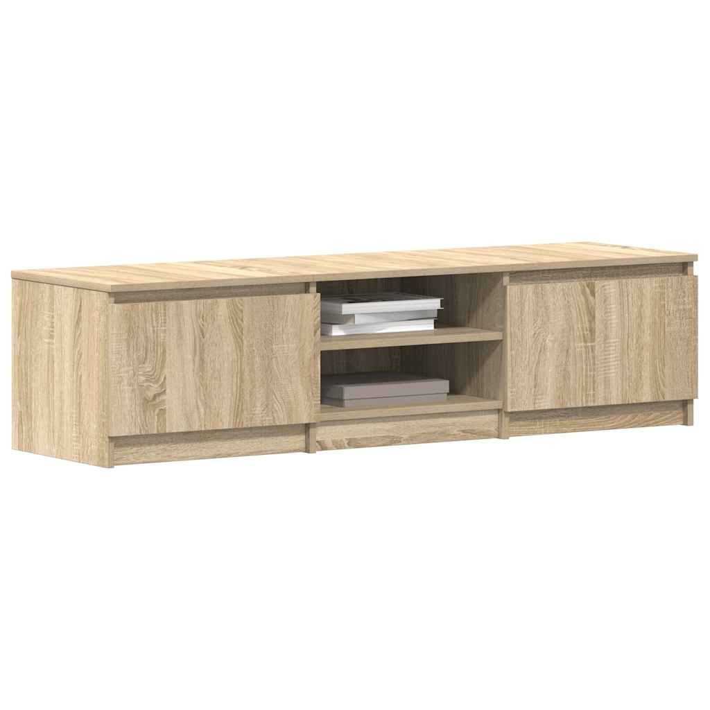 tv-bord 140x40x35,5 cm konstrueret træ sonoma-eg