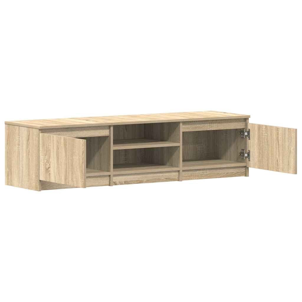 tv-bord 140x40x35,5 cm konstrueret træ sonoma-eg