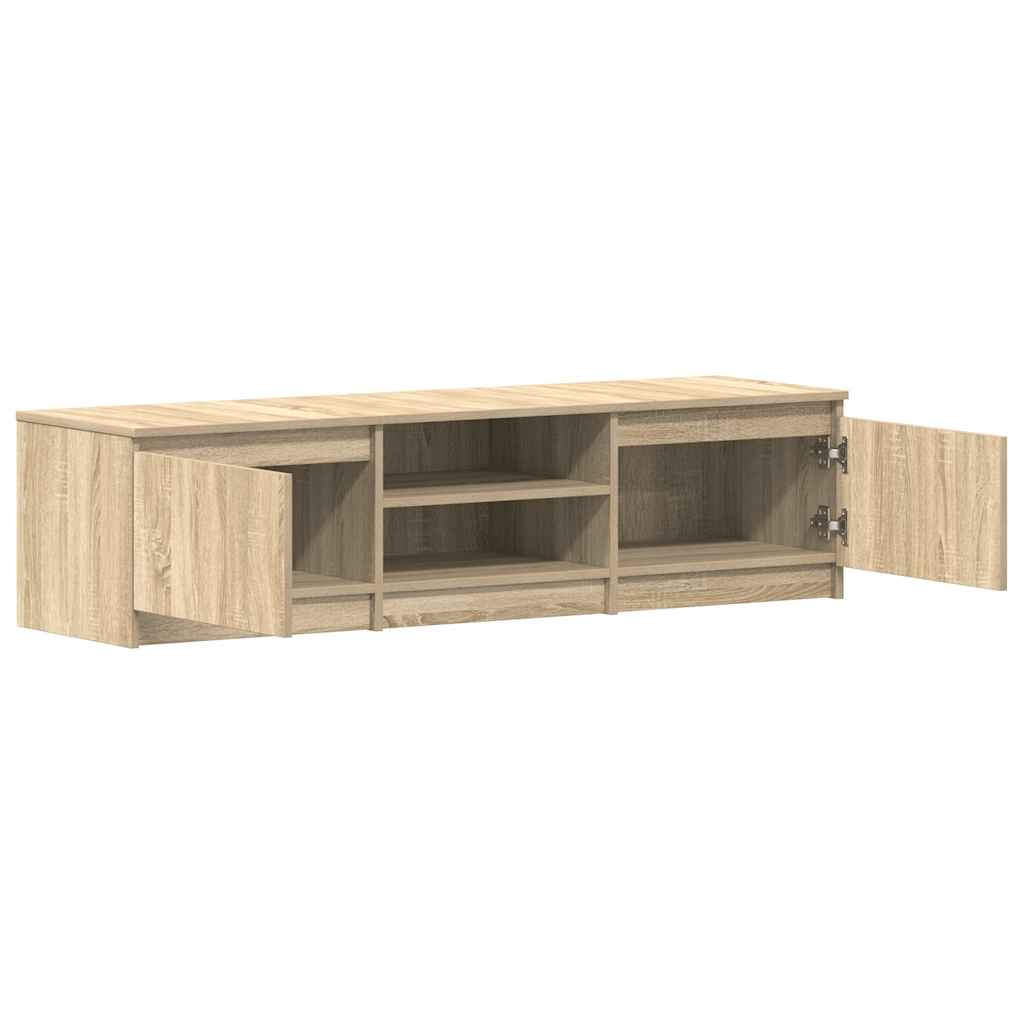 tv-bord 140x40x35,5 cm konstrueret træ sonoma-eg