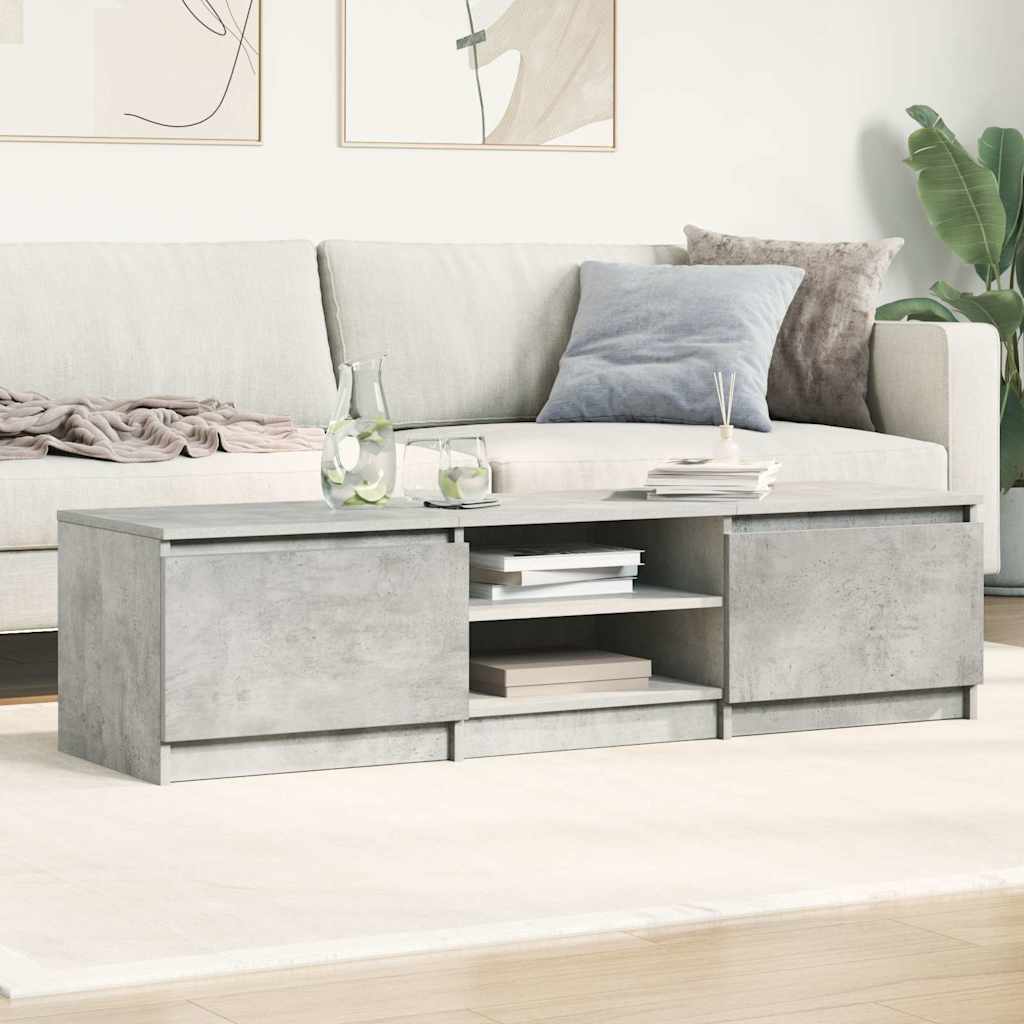 tv-bord 140x40x35,5 cm konstrueret træ betongrå