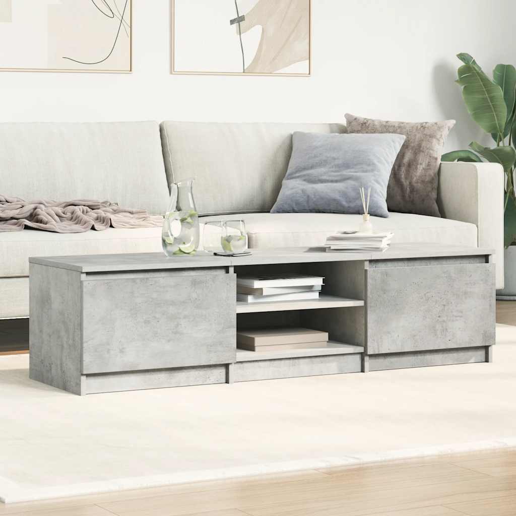 tv-bord 140x40x35,5 cm konstrueret træ betongrå
