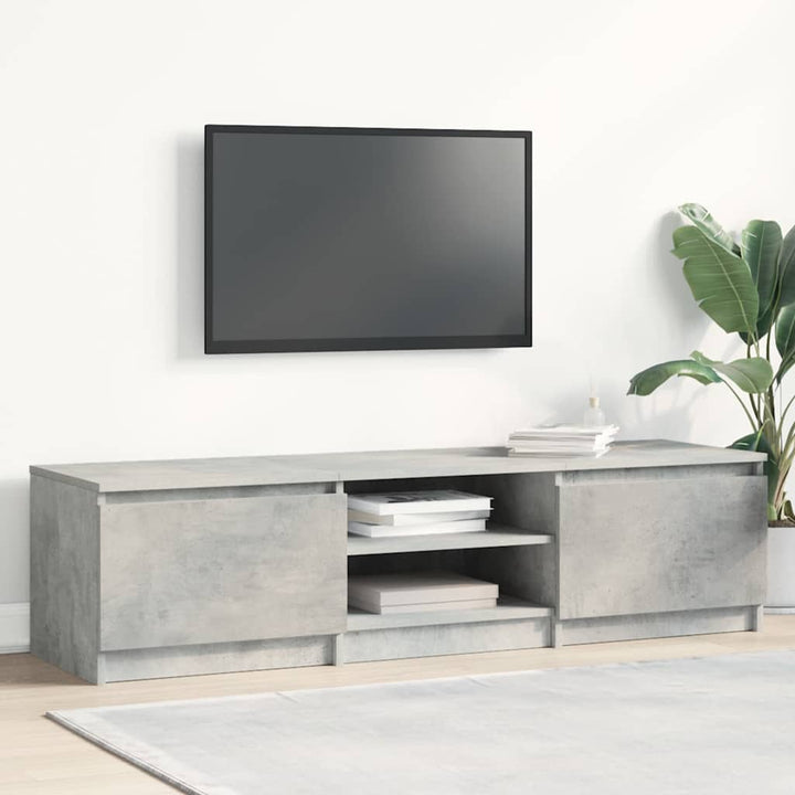 tv-bord 140x40x35,5 cm konstrueret træ betongrå