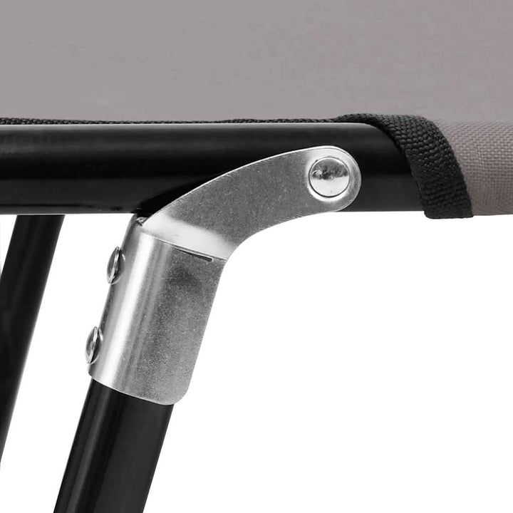 foldbar liggestol stål grå
