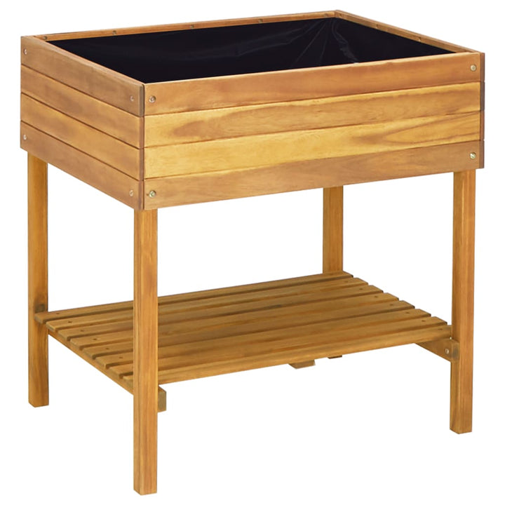 forhøjet plantekasse 78,5 x 58,5 x 78,5 cm massivt akacietræ