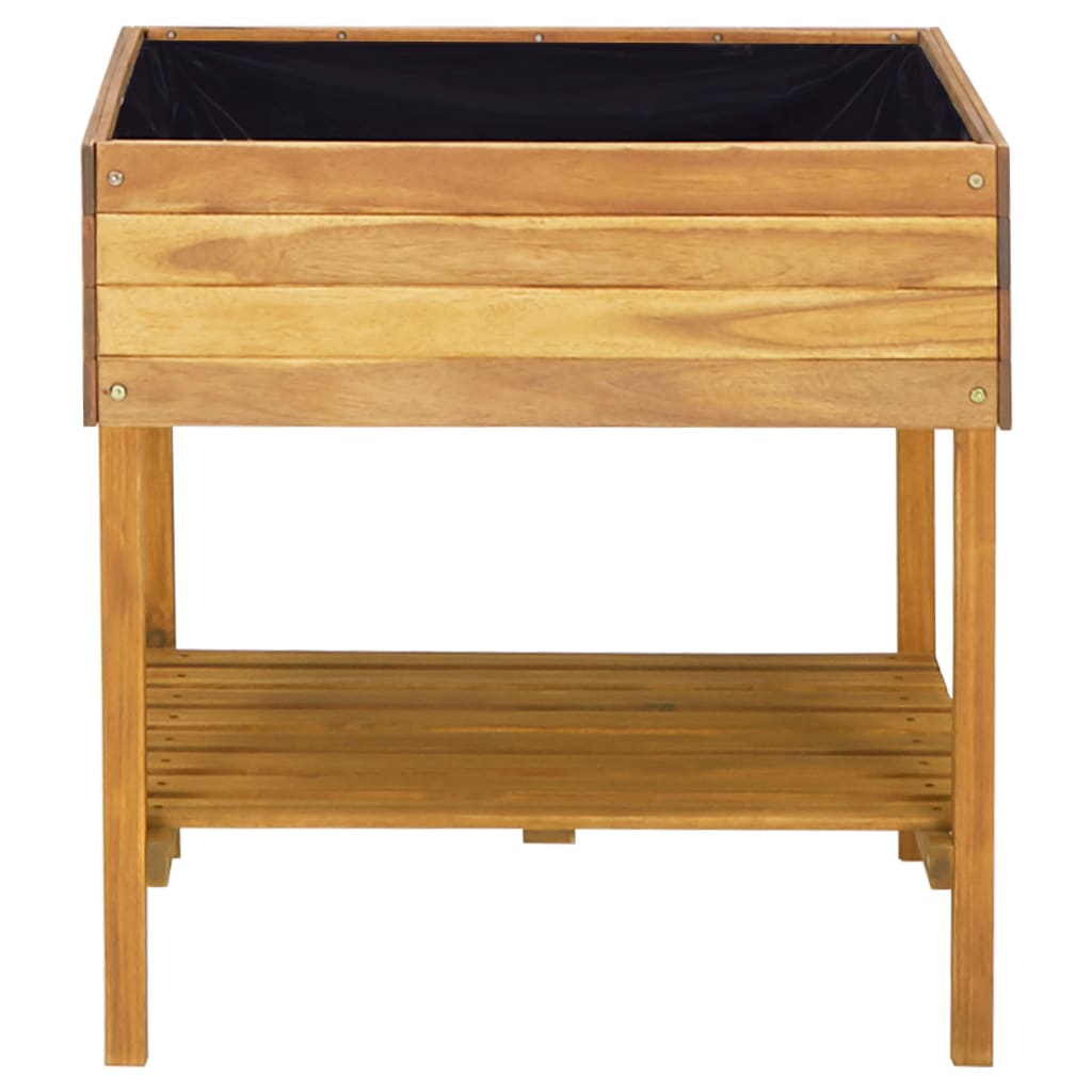forhøjet plantekasse 78,5 x 58,5 x 78,5 cm massivt akacietræ