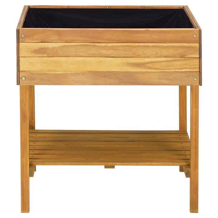 forhøjet plantekasse 78,5 x 58,5 x 78,5 cm massivt akacietræ