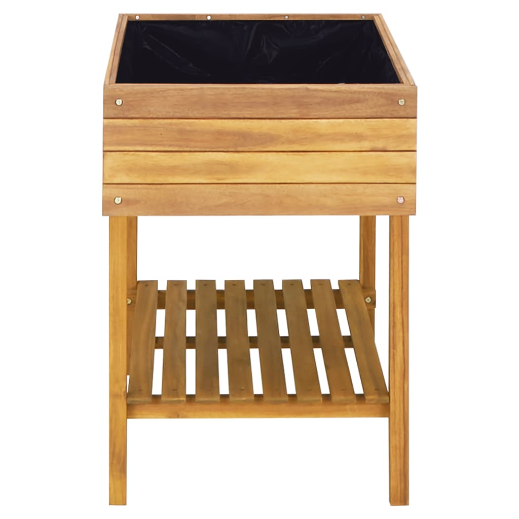 forhøjet plantekasse 78,5 x 58,5 x 78,5 cm massivt akacietræ