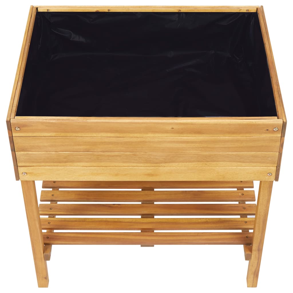 forhøjet plantekasse 78,5 x 58,5 x 78,5 cm massivt akacietræ