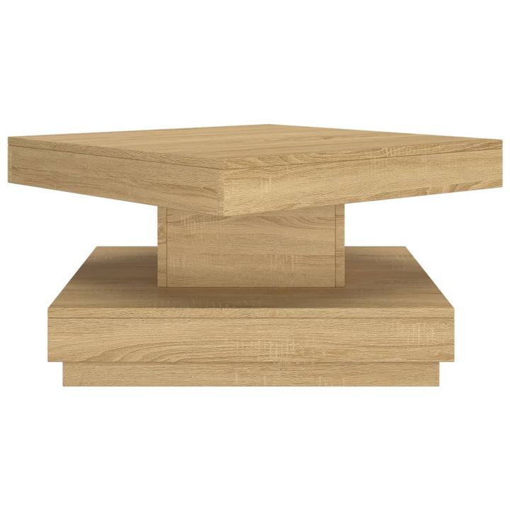 sofabord 60x60x35 cm MDF lysebrun
