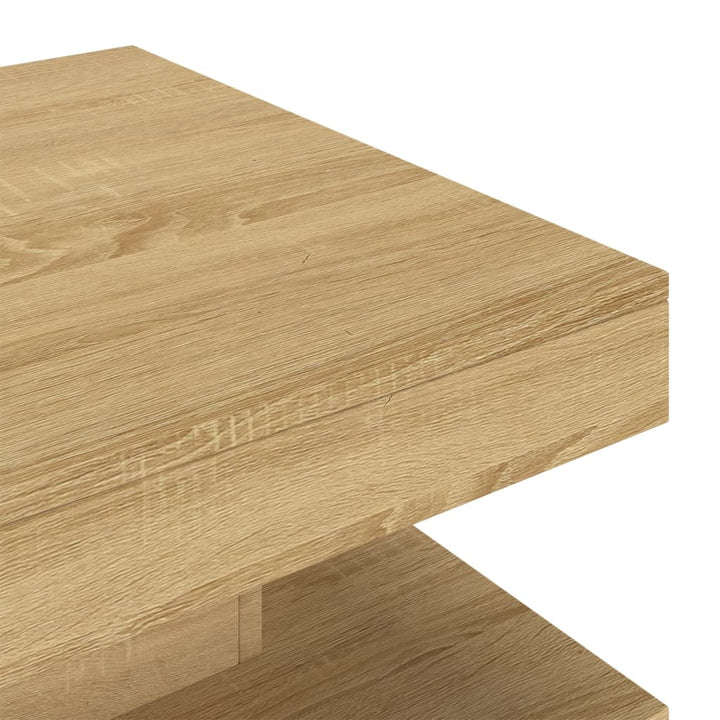 sofabord 60x60x35 cm MDF lysebrun