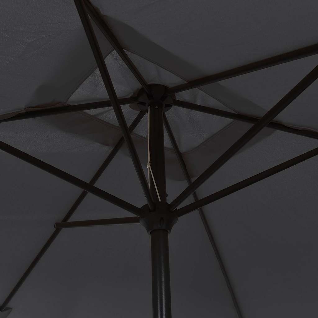 parasol 300x200 cm metalstang sort