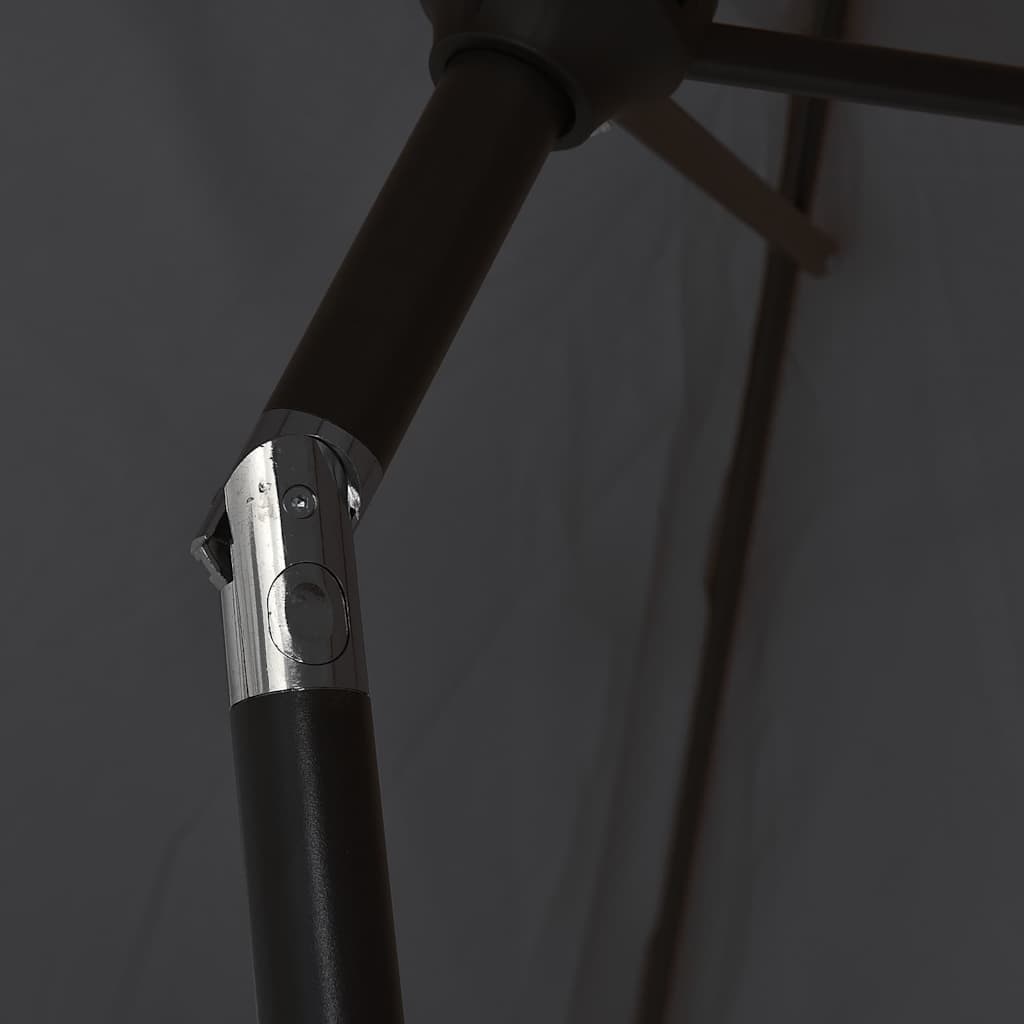 parasol 300x200 cm metalstang sort