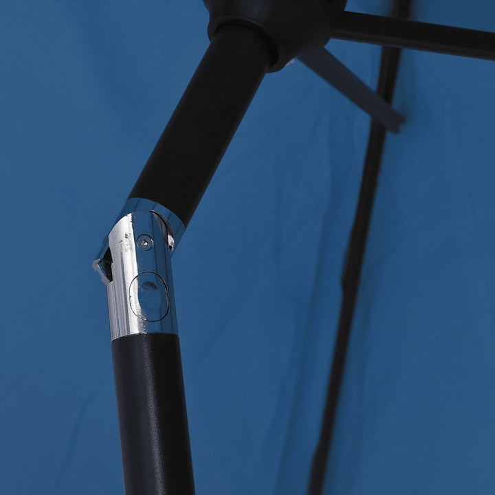 parasol 300x200 cm metalstang azurblå