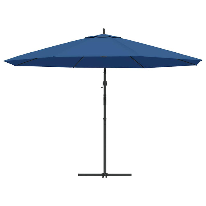 hængeparasol 350 cm aluminiumstang blå