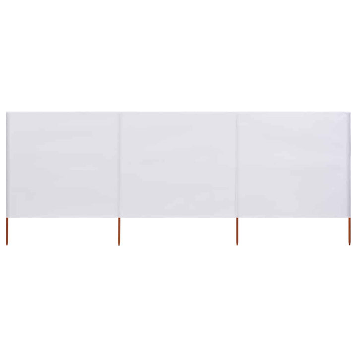 3-panels læsejl 400x80 cm stof sandhvid