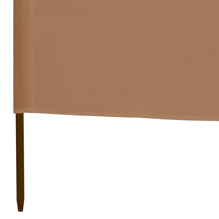 3-panels læsejl 400x80 cm stof gråbrun